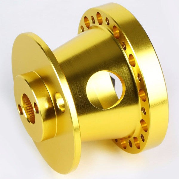 Gold Aluminum 6-Hole Steering Wheel Hub Adapter For 626/RX7/RX8/Miata/Accent/Genesis-Interior-BuildFastCar
