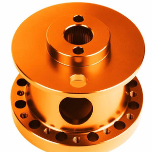 Orange Aluminum 6-Hole Steering Wheel Hub Adapter For 626/RX7/RX8/Miata/Accent/Genesis-Interior-BuildFastCar