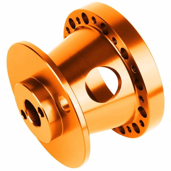 Orange Aluminum 6-Hole Steering Wheel Hub Adapter For 626/RX7/RX8/Miata/Accent/Genesis-Interior-BuildFastCar