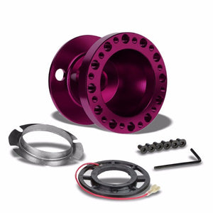 Purple Aluminum 6-Hole Steering Wheel Hub Adapter For 626/RX7/RX8/Miata/Accent/Genesis-Interior-BuildFastCar