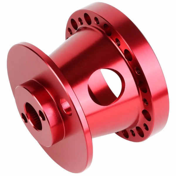 Red Aluminum 6-Hole Steering Wheel Hub Adapter For 626/RX7/RX8/Miata/Accent/Genesis-Interior-BuildFastCar