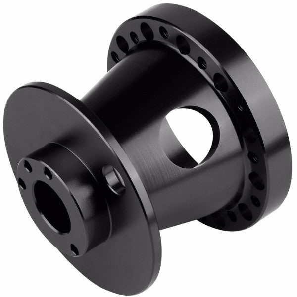 Black Aluminum 6-Hole Steering Wheel Hub Adapter For Toyota/Scion MR2/Corolla/AE86/tC-Interior-BuildFastCar