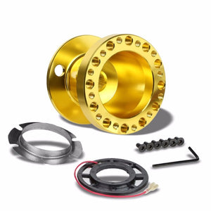 Gold Aluminum 6-Hole Steering Wheel Hub Adapter For Toyota/Scion MR2/Corolla/AE86/tC-Interior-BuildFastCar
