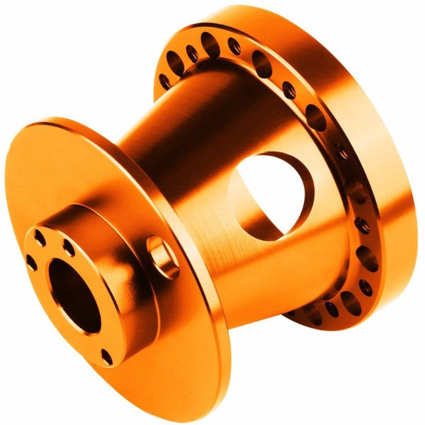 Orange Aluminum 6-Hole Steering Wheel Hub Adapter For Toyota/Scion MR2/Corolla/AE86/tC-Interior-BuildFastCar
