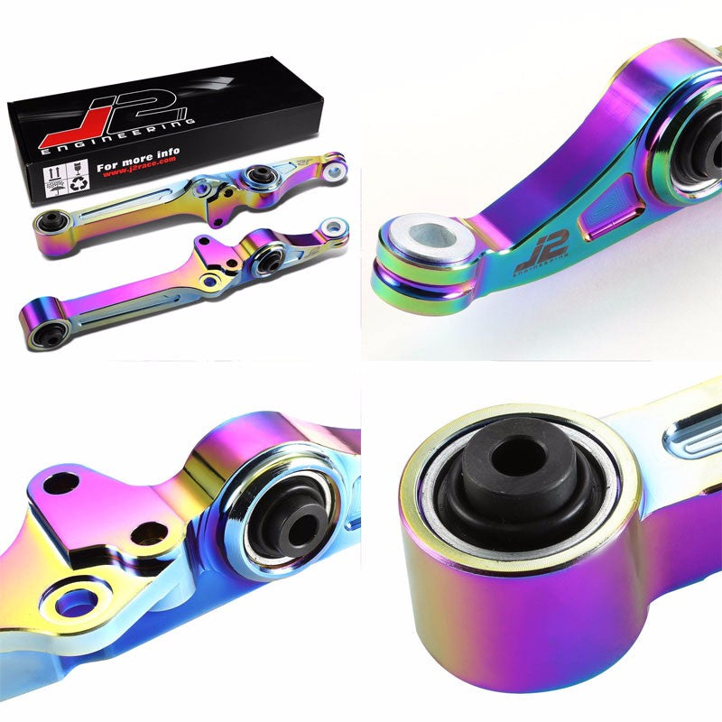 J2 Neo Chrome Front Lower Control Brace Bar Arm Suspension For Civic EE ED/DA DB-Suspension-BuildFastCar