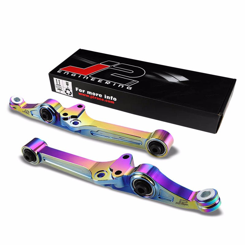 J2 Neo Chrome Front Lower Control Brace Bar Arm Suspension For Civic EE ED/DA DB-Suspension-BuildFastCar