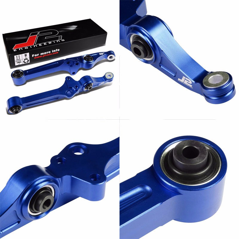 J2 Blue Aluminum Front Lower Control Arm Brace Bar For 90-93 Integra/88-91 Civic-Suspension-BuildFastCar