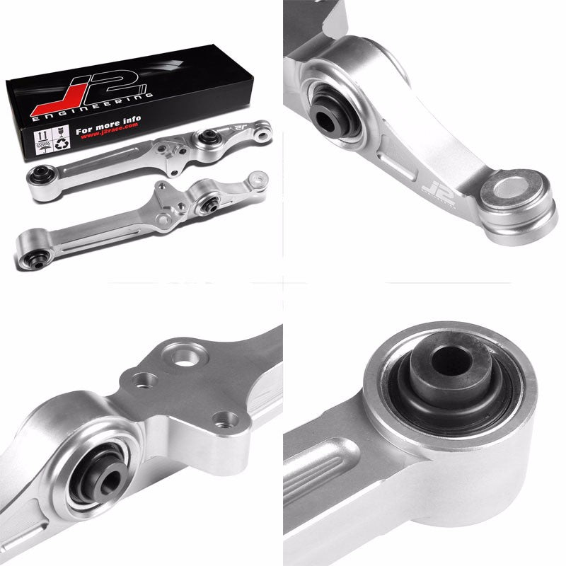 J2 Silver Front Lower Control Arm Brace Bar Suspension Kit For Integra/Civic/CRX-Suspension-BuildFastCar