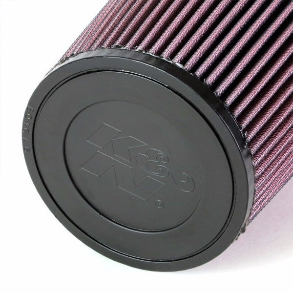 K&N 3" Flange 9" Length Red High Flow Universal Round Tapered Air Filter RE-0810
