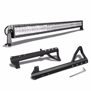 52" 96 LED Light Bar+Black Steel Front LED Light Bar Mounting Bracket For Jeep 07-16 Wrangler-Exterior-BuildFastCar