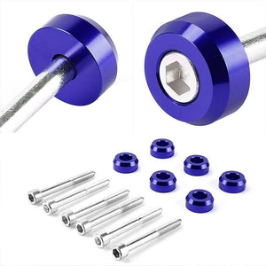 Blue Aluminum Lower Control Arm Cover Washer+Metal Bolt Kit For Honda 88-95 Civic/Acura 94-01 DB DC-Suspension-BuildFastCar