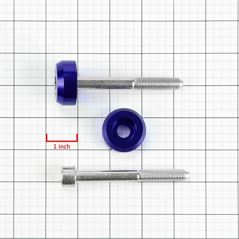 Blue Aluminum Lower Control Arm Cover Washer+Metal Bolt Kit For Honda 88-95 Civic/Acura 94-01 DB DC-Suspension-BuildFastCar