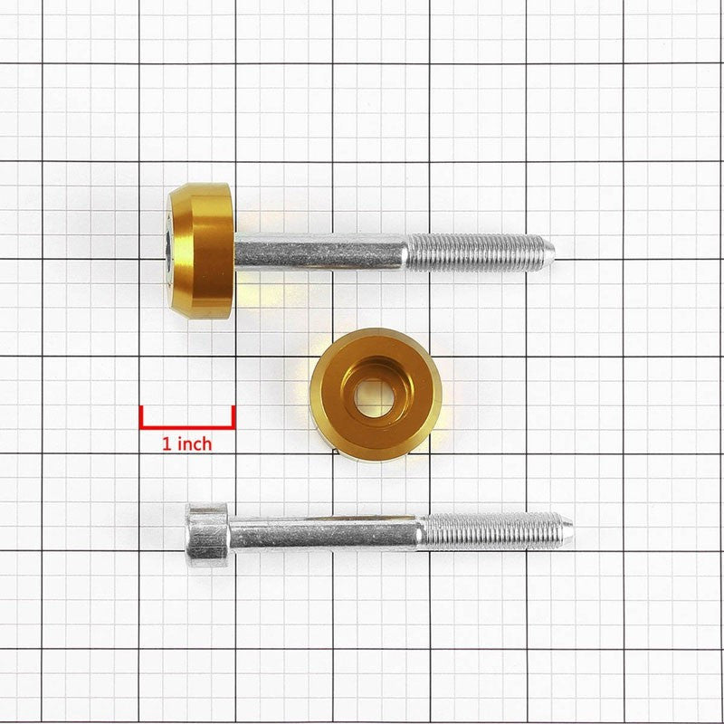 Gold Aluminum Lower Control Arm Cover Washer+Metal Bolt Kit For Honda 88-95 Civic/Acura 94-01 DB DC-Suspension-BuildFastCar