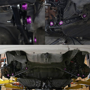 Black Rear Lower Control Arms Bar Kit+Purple Low Control Arm Cover Washer Honda 88-95 Civic-Suspension-BuildFastCar