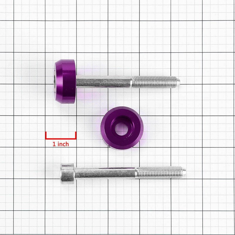 Purple Aluminum Lower Control Arm Cover Washer+Metal Bolt For Honda 88-95 Civic/Acura 94-01 DB DC-Suspension-BuildFastCar