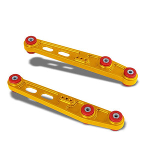 Gold Rear Lower Control Arms Bar Kit+Red Low Control Arm Cover Washer Honda 88-95 Civic-Suspension-BuildFastCar