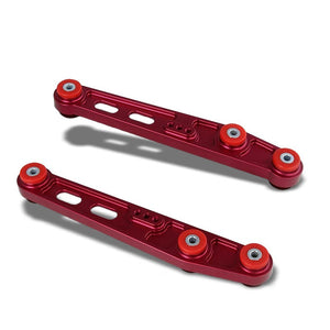 Red Rear Lower Control Arms Bar Kit+Blue Low Control Arm Cover Washer Honda 88-95 Civic-Suspension-BuildFastCar