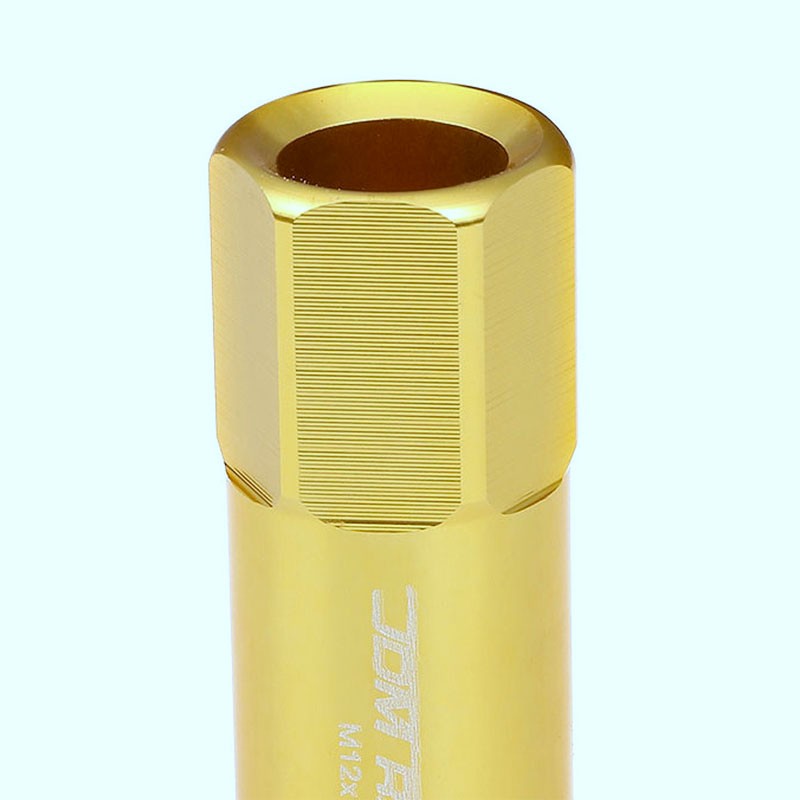 Gold Aluminum M12x1.25 20MM Hexagon Open End Acorn Tuner 20x Conical Lug Nuts-Accessories-BuildFastCar