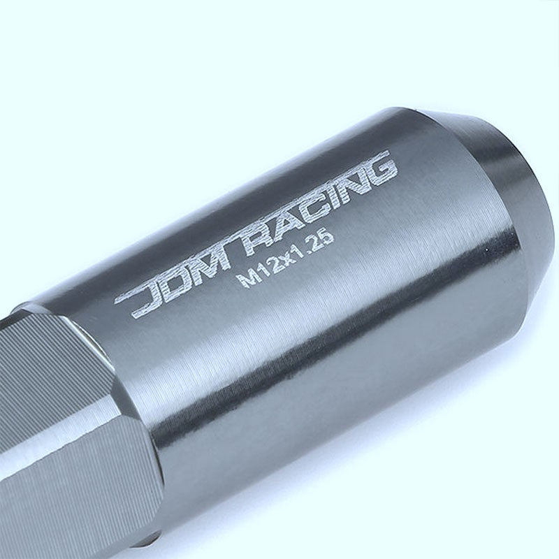 Gunmetal Aluminum M12x1.25 20MM Hexagon Open Acorn Tuner 20x Conical Lug Nuts-Accessories-BuildFastCar