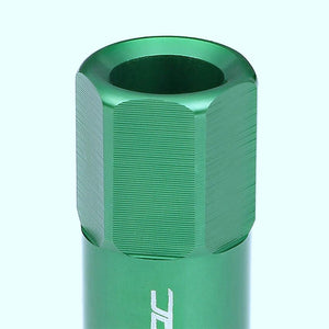 Green Aluminum M12x1.25 20MM Hexagon Open End Acorn Tuner 20x Conical Lug Nuts-Accessories-BuildFastCar