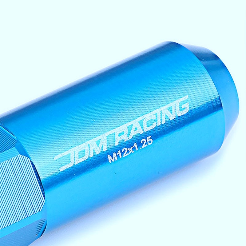 Light Blue Aluminum M12x1.25 20MM Hexagon Open Acorn Tuner 20x Conical Lug Nuts-Accessories-BuildFastCar
