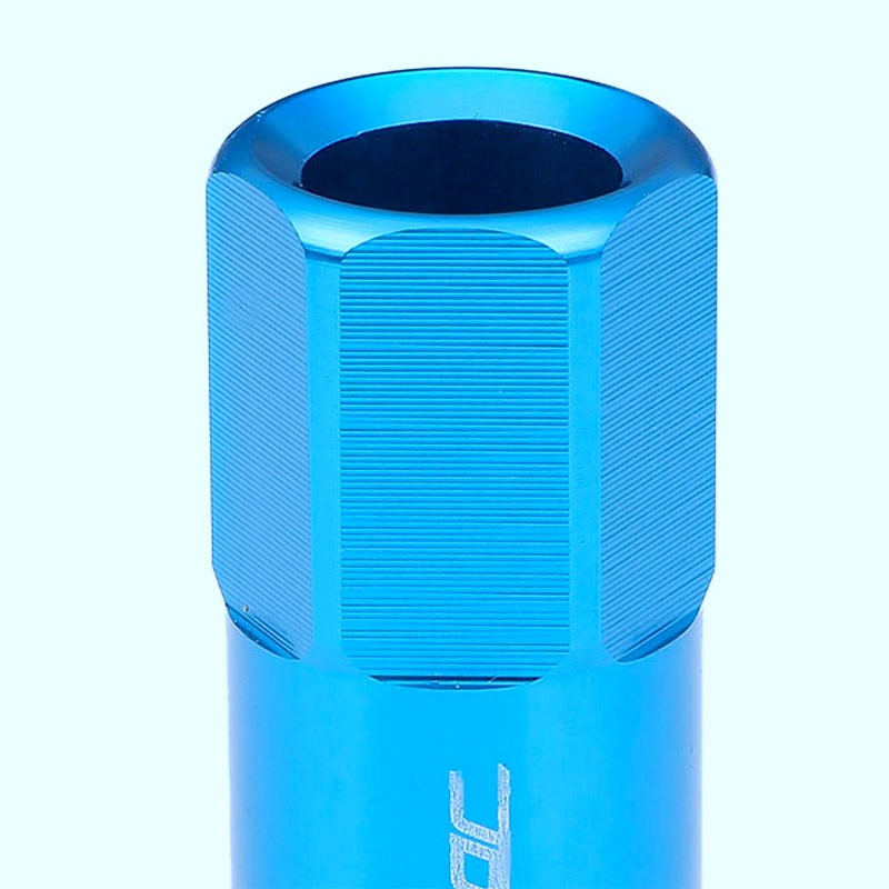 Light Blue Aluminum M12x1.25 20MM Hexagon Open Acorn Tuner 20x Conical Lug Nuts-Accessories-BuildFastCar