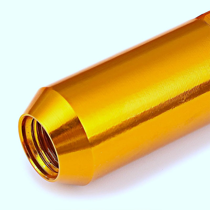 Orange Aluminum M12x1.25 20MM Hexagon Open End Acorn Tuner 20x Conical Lug Nuts-Accessories-BuildFastCar
