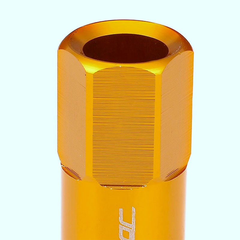 Orange Aluminum M12x1.25 20MM Hexagon Open End Acorn Tuner 20x Conical Lug Nuts-Accessories-BuildFastCar
