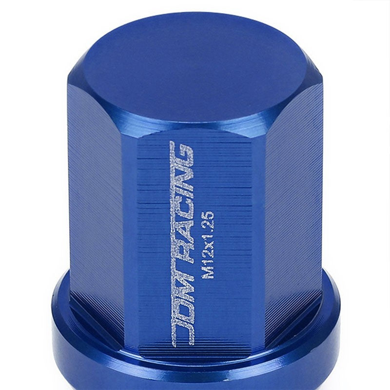 Blue Aluminum M12x1.25 35MM Short Close End Acorn Tuner 20x Conical Lug Nuts-Accessories-BuildFastCar
