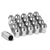 Silver Aluminum M12x1.25 35MM Short Close End Acorn Tuner 20x Conical Lug Nuts-Accessories-BuildFastCar