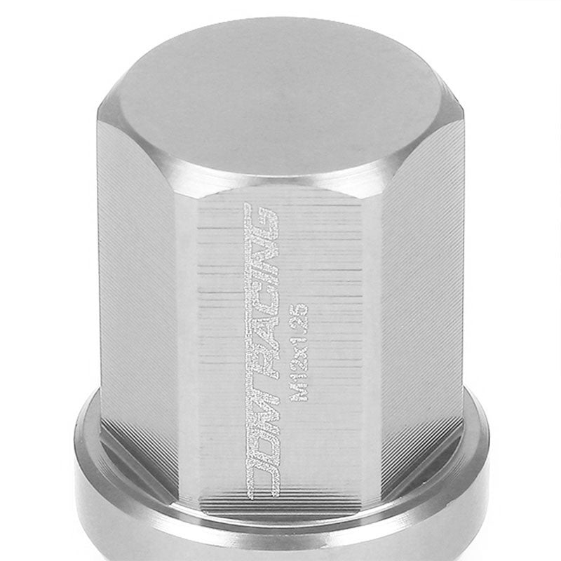 Silver Aluminum M12x1.25 35MM Short Close End Acorn Tuner 20x Conical Lug Nuts-Accessories-BuildFastCar