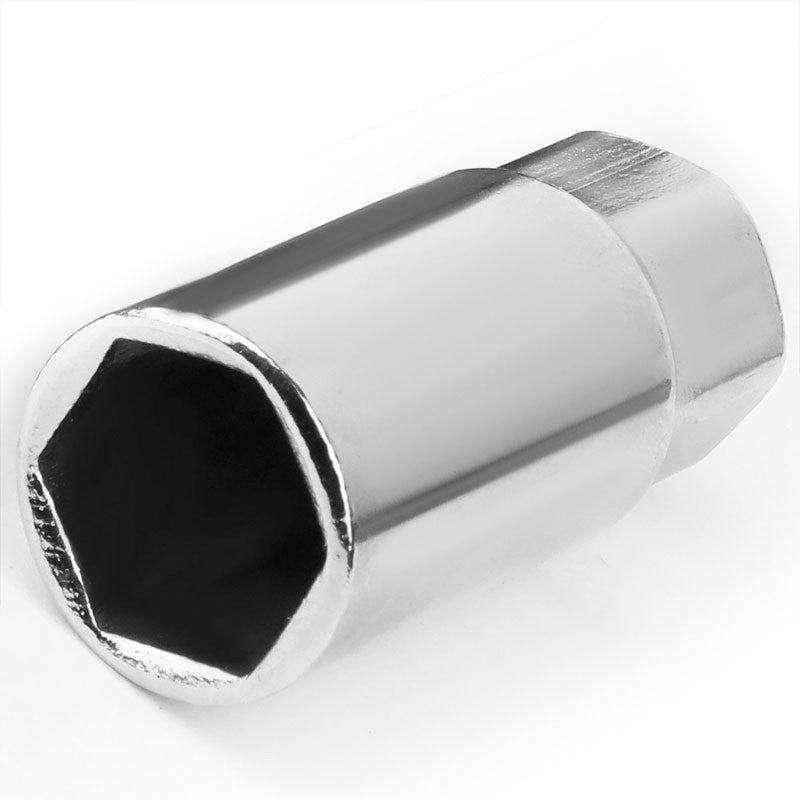 Silver Aluminum M12x1.25 35MM Short Close End Acorn Tuner 20x Conical Lug Nuts-Accessories-BuildFastCar