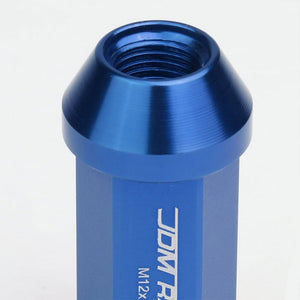 Blue Aluminum M12x1.25 50MM Hexagon Close End Acorn Tuner 20x Conical Lug Nuts-Accessories-BuildFastCar