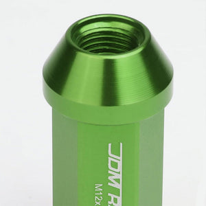 Green Aluminum M12x1.25 50MM Hexagon Close End Acorn Tuner 20x Conical Lug Nuts-Accessories-BuildFastCar