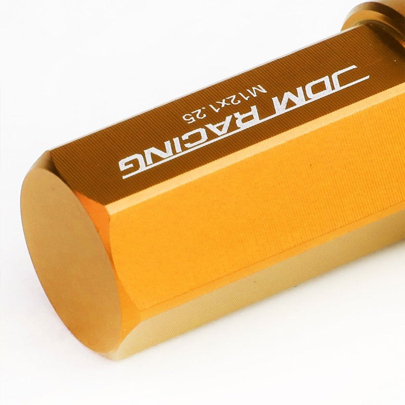 Orange Aluminum M12x1.25 50MM Hexagon Close End Acorn Tuner 20x Conical Lug Nuts-Accessories-BuildFastCar