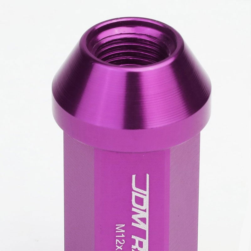 Purple Aluminum M12x1.25 50MM Hexagon Close End Acorn Tuner 20x Conical Lug Nuts-Accessories-BuildFastCar