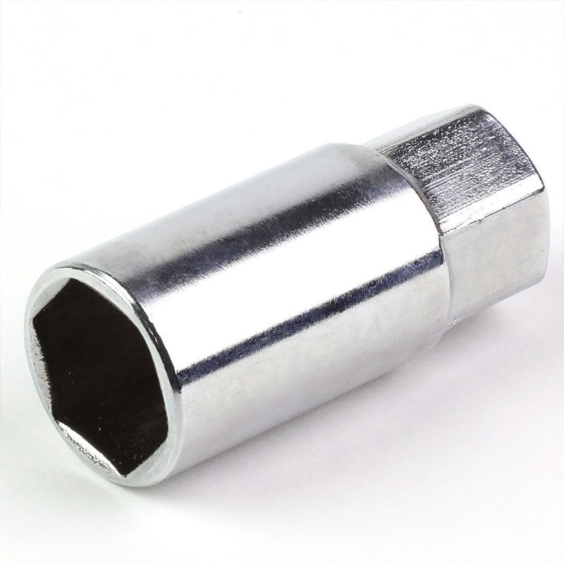 Silver Aluminum M12x1.25 50MM Hexagon Close End Acorn Tuner 20x Conical Lug Nuts-Accessories-BuildFastCar