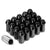 Black Aluminum M12x1.50 50MM Hexagon Close End Acorn Tuner 20x Conical Lug Nuts-Accessories-BuildFastCar