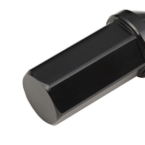 Black Aluminum M12x1.50 50MM Hexagon Close End Acorn Tuner 20x Conical Lug Nuts-Accessories-BuildFastCar
