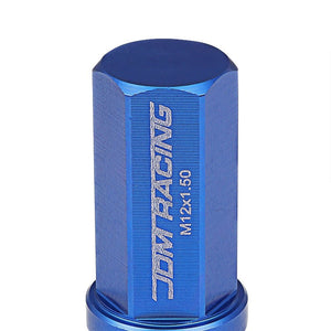 Blue Aluminum M12x1.50 50MM Hexagon Close End Acorn Tuner 20x Conical Lug Nuts-Accessories-BuildFastCar