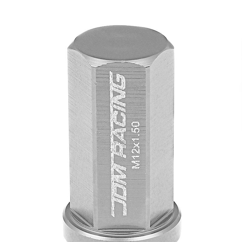 Gunmetal Aluminum M12x1.50 50MM Hexagon Close Acorn Tuner 20x Conical Lug Nuts-Accessories-BuildFastCar