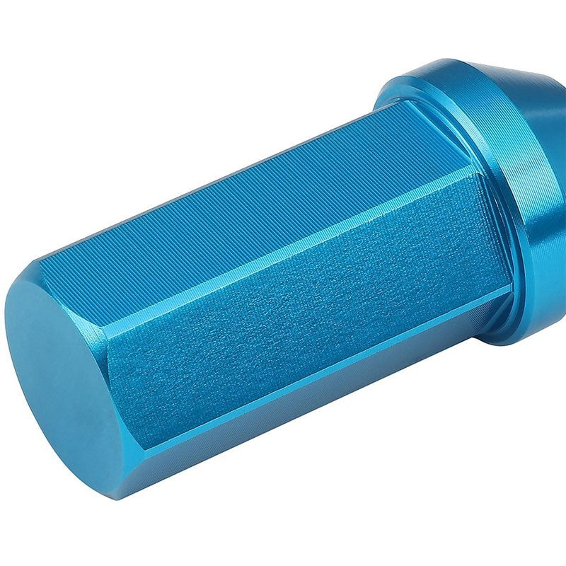 Light Blue Aluminum M12x1.50 50MM Hexagon Close Acorn Tuner 20x Conical Lug Nuts-Accessories-BuildFastCar