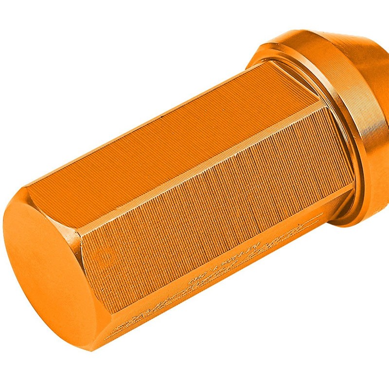 Orange Aluminum M12x1.50 50MM Hexagon Close End Acorn Tuner 20x Conical Lug Nuts-Accessories-BuildFastCar