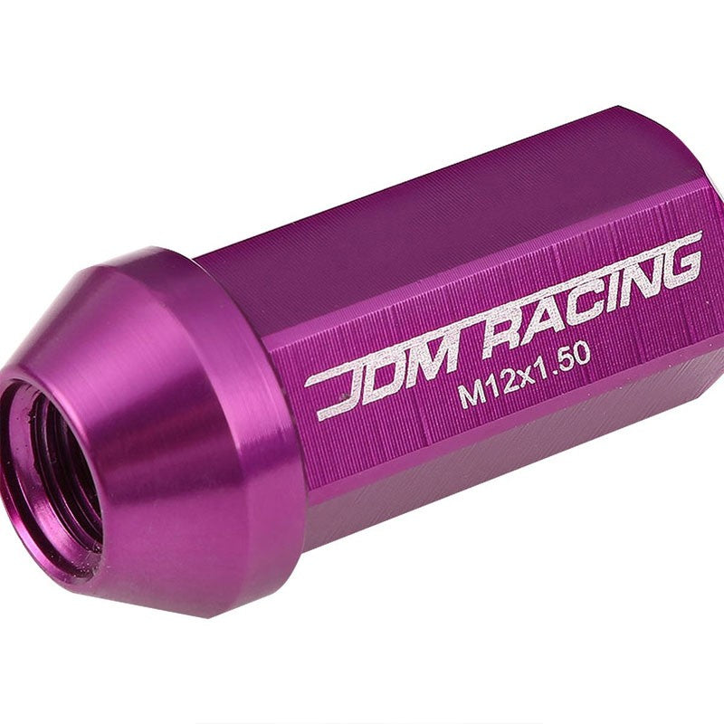 Purple Aluminum M12x1.50 50MM Hexagon Close End Acorn Tuner 20x Conical Lug Nuts-Accessories-BuildFastCar