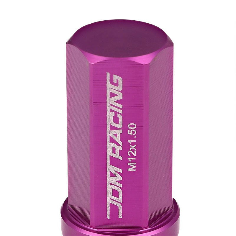 Purple Aluminum M12x1.50 50MM Hexagon Close End Acorn Tuner 20x Conical Lug Nuts-Accessories-BuildFastCar