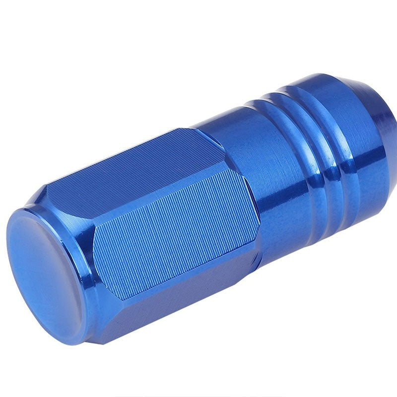 Blue Aluminum M12x1.25 50MM Tall Close End Acorn Tuner 20x Conical Lug Nuts-Accessories-BuildFastCar