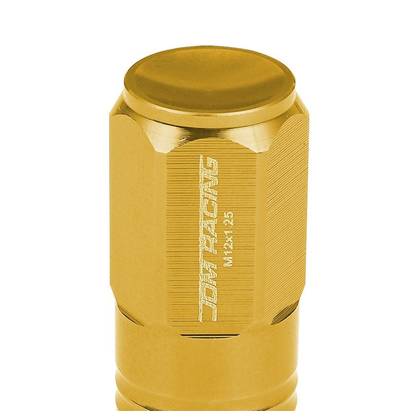 Gold Aluminum M12x1.25 50MM Tall Close End Acorn Tuner 20x Conical Lug Nuts-Accessories-BuildFastCar