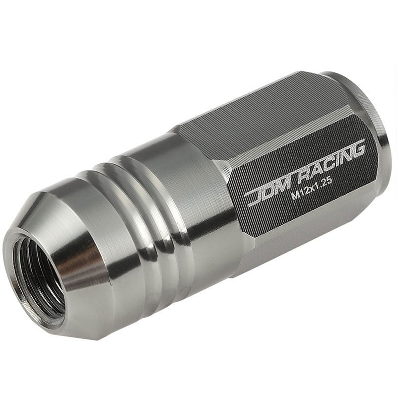Gunmetal Aluminum M12x1.25 50MM Tall Close End Acorn Tuner 20x Conical Lug Nuts-Accessories-BuildFastCar
