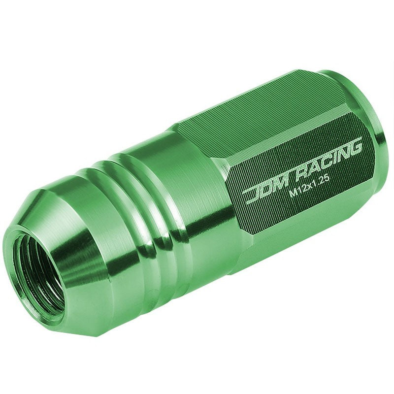 Green Aluminum M12x1.25 50MM Tall Close End Acorn Tuner 20x Conical Lug Nuts-Accessories-BuildFastCar