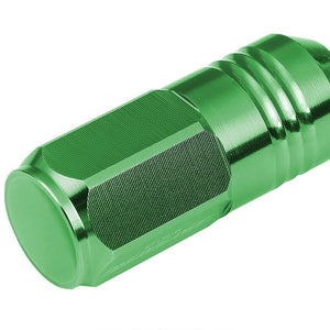 Green Aluminum M12x1.25 50MM Tall Close End Acorn Tuner 20x Conical Lug Nuts-Accessories-BuildFastCar